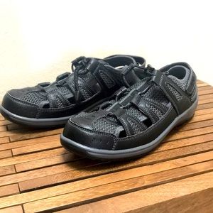 Womens Size 9 OrthoFeet Verona Sandals, Black